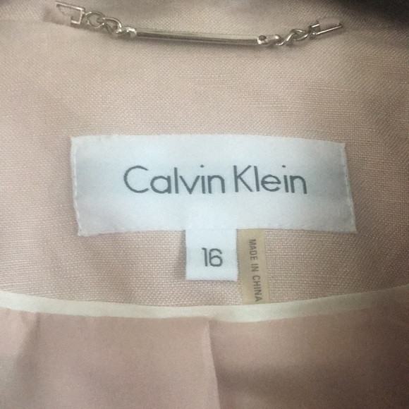 Calvin Klein linen jacket sz 16 - Picture 2 of 5